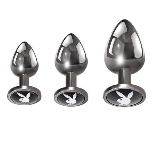 Playboy Pleasure 3 Ways Metal Anal Plug Set