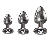 Set de Plugs Anales Metálicos Playboy Pleasure 3 Ways