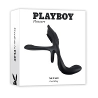 Cockring Vibrante Recargable Playboy 3-Way