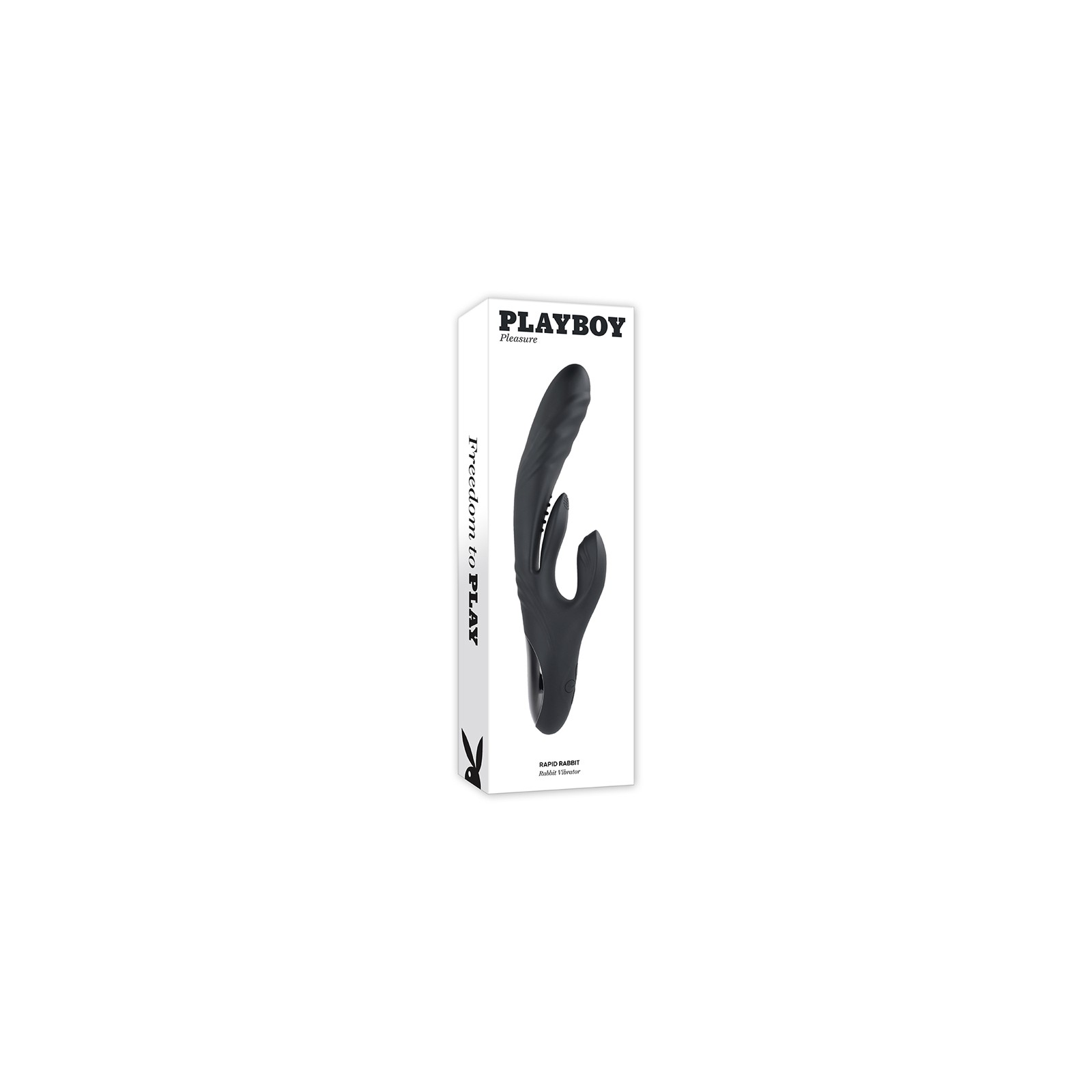 Playboy Rapid Rabbit Silicone Vibrator Black