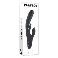 Playboy Rapid Rabbit Silicone Vibrator Black