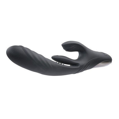 Playboy Rapid Rabbit Silicone Vibrator Black