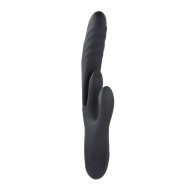 Playboy Rapid Rabbit Silicone Vibrator Black