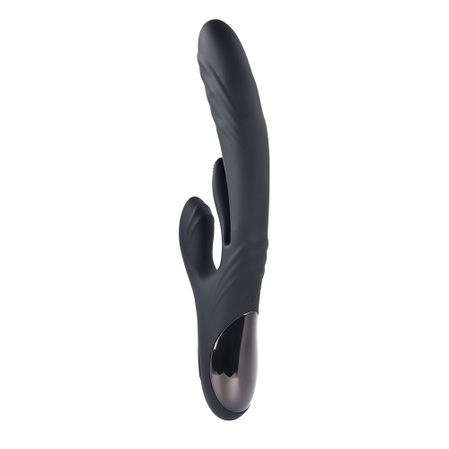 Playboy Rapid Rabbit Silicone Vibrator Black