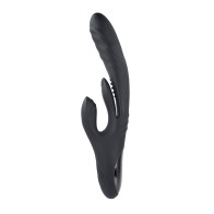 Playboy Rapid Rabbit Silicone Vibrator Black