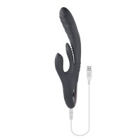 Playboy Rapid Rabbit Silicone Vibrator Black