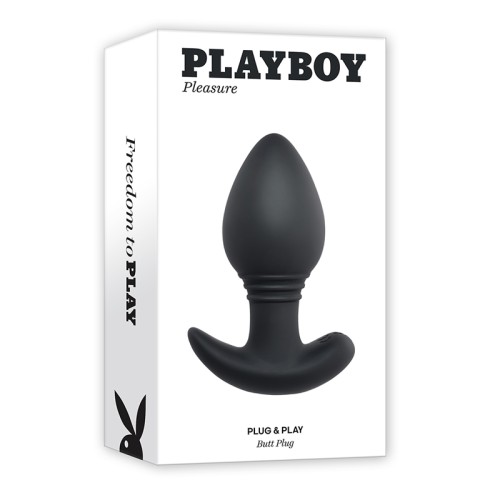 Playboy Vibrating Anal Plug Remote Controlled Navy