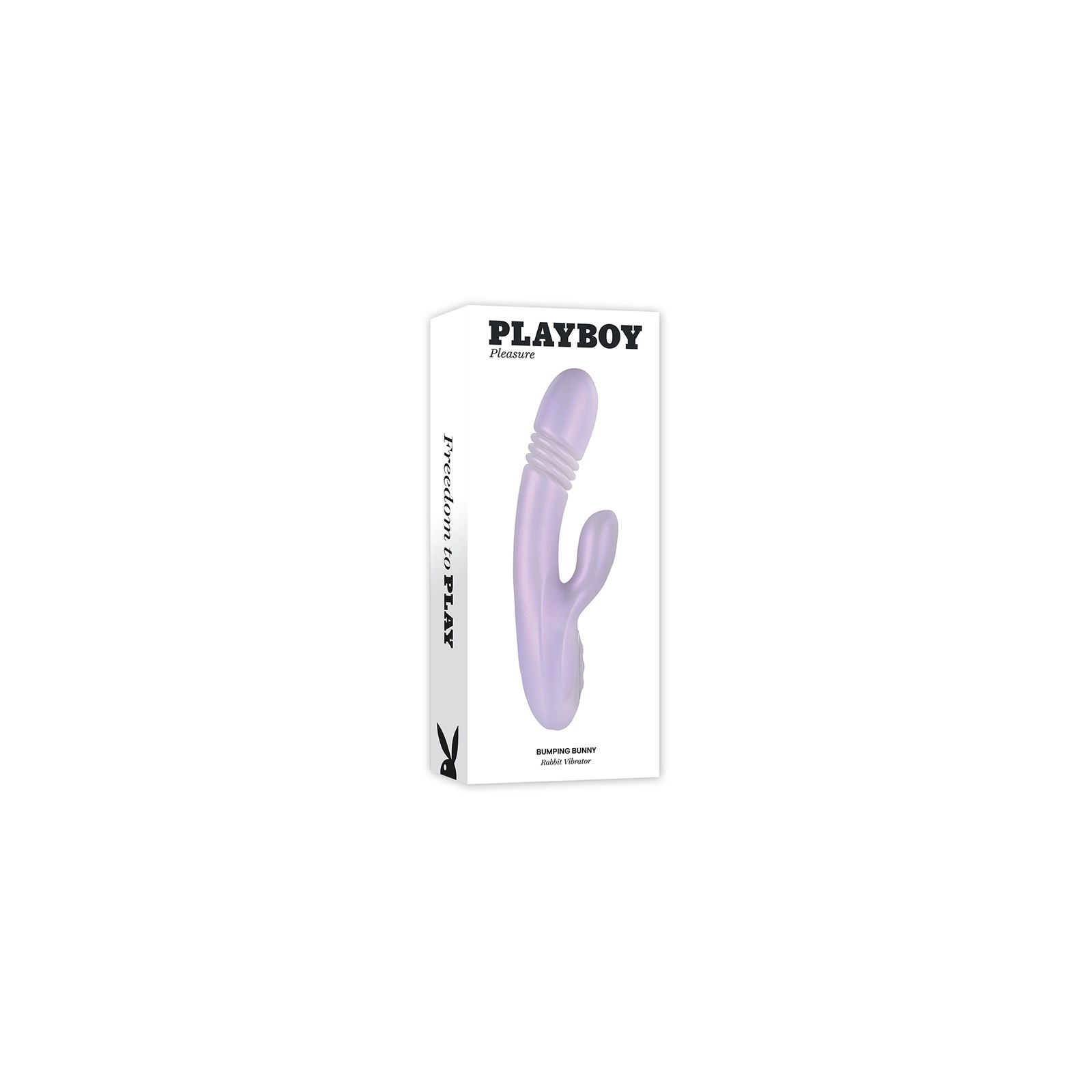 Playboy Thrusting Warming Silicone Dual Stimulation Vibrator Opal