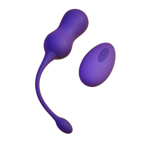 Playboy Double Time Bolas Kegel Duales Vibrantes Recargables Control Remoto Acai