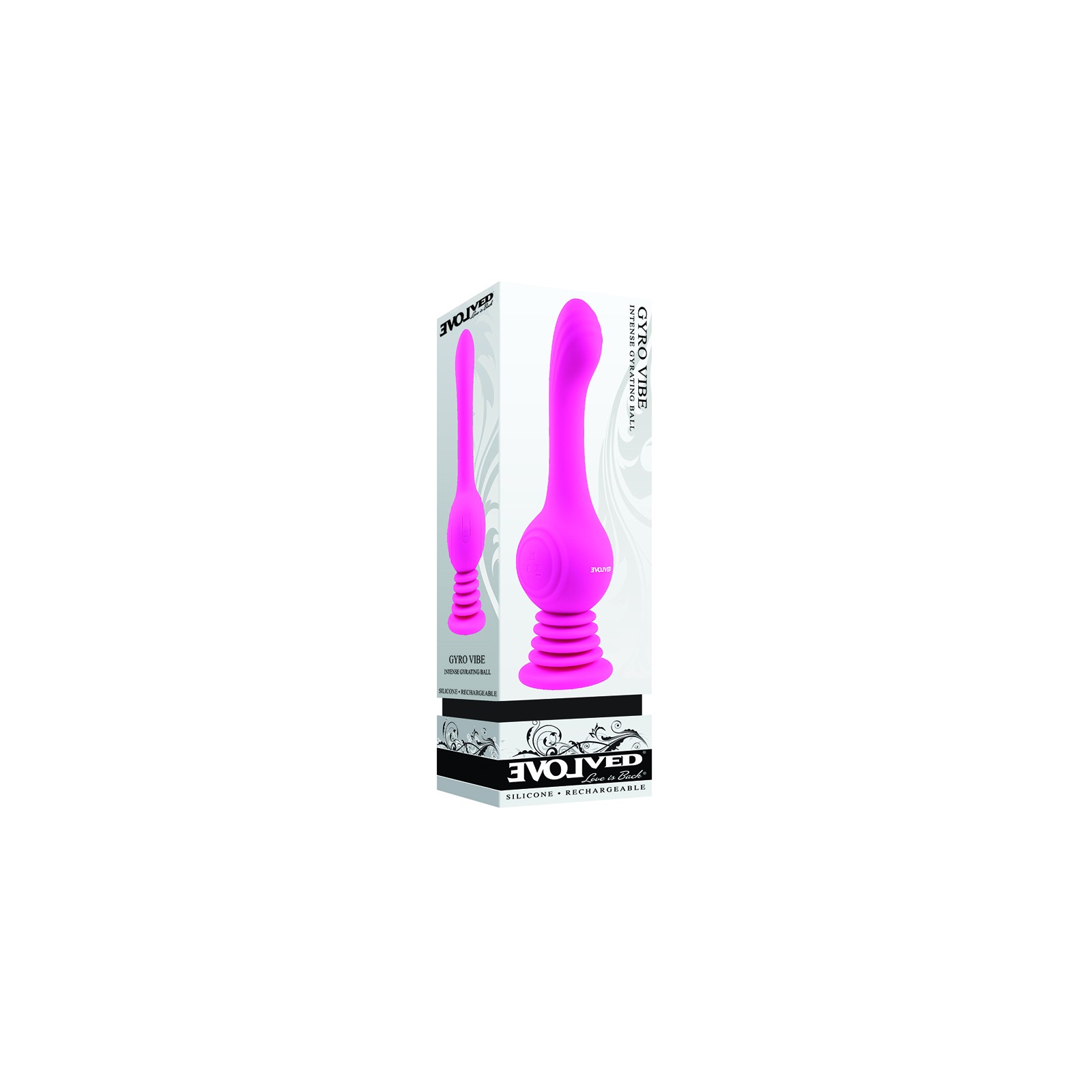 Evolved Gyro Vibe Rechargeable Silicone Gyrating Vibrator Pink