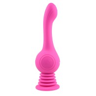 Evolved Gyro Vibe Rechargeable Silicone Gyrating Vibrator Pink