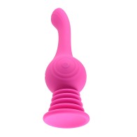 Evolved Gyro Vibe Rechargeable Silicone Gyrating Vibrator Pink