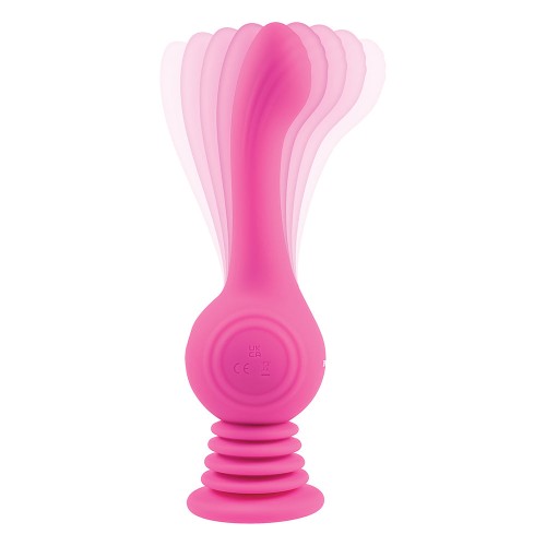 Evolved Gyro Vibe Rechargeable Silicone Gyrating Vibrator Pink