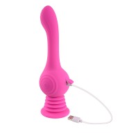 Evolved Gyro Vibe Rechargeable Silicone Gyrating Vibrator Pink