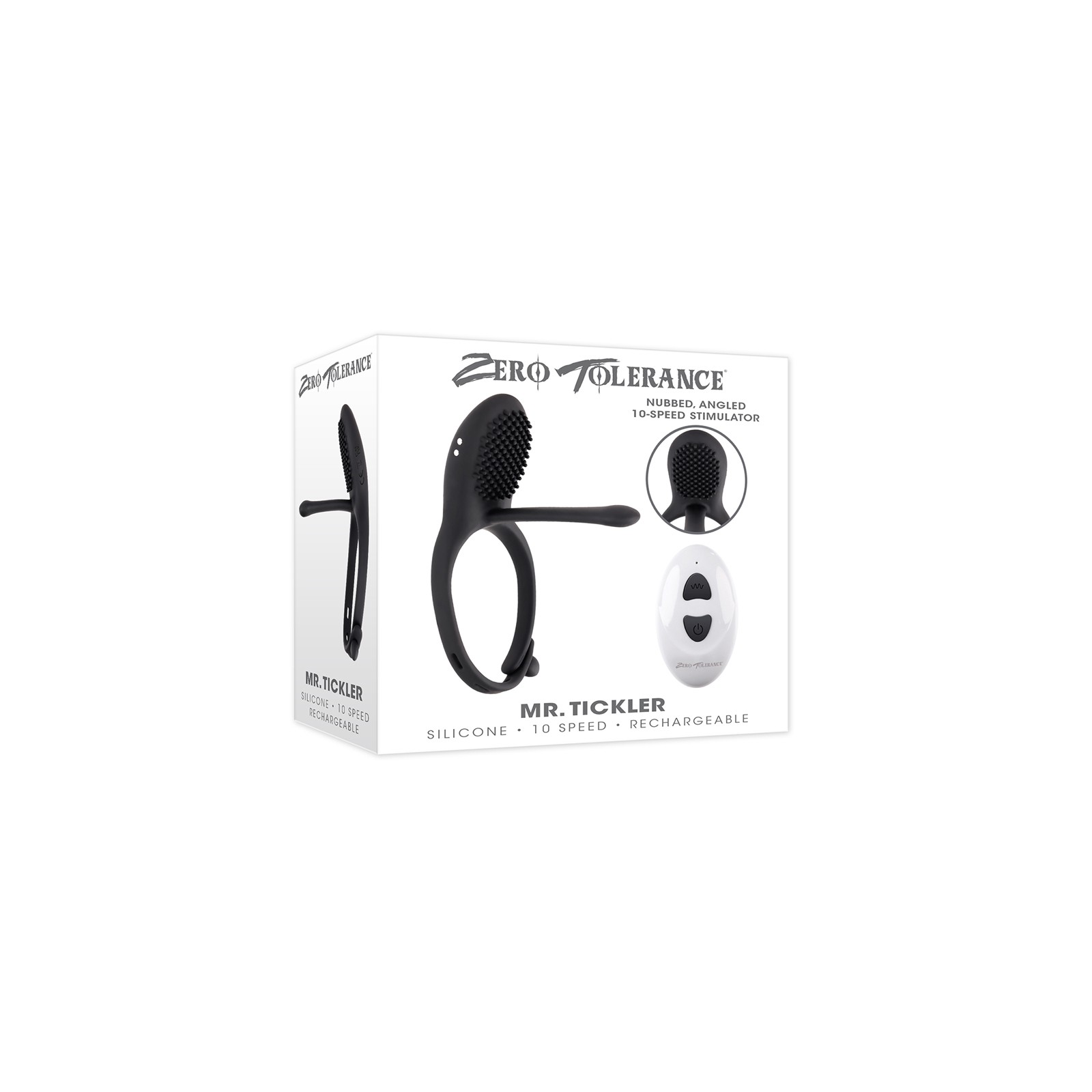 Zero Tolerance Mr. Tickler Rechargeable Remote C-ring Black