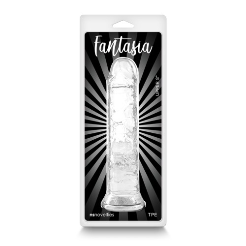 Fantasia Upper Jelly Dildo Clear 8 in.