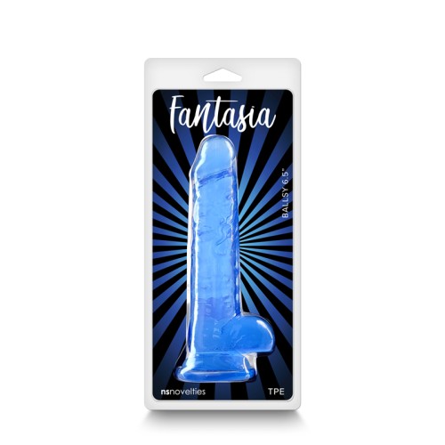 Fantasia Ballsy Jelly Dildo Blue - Flexible Pleasure