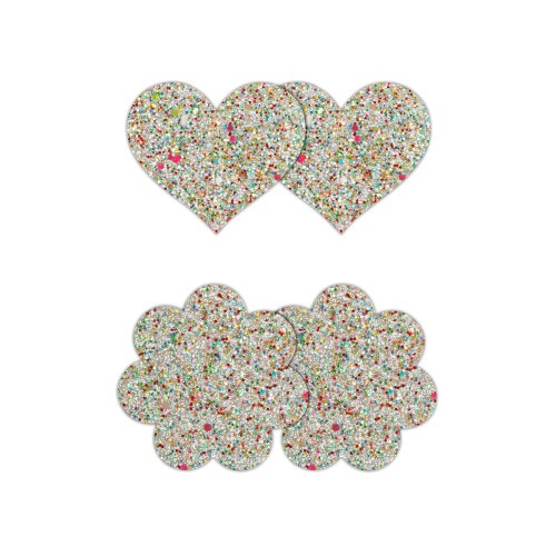 Pretty Pasties Heart & Flower Glow - 2 Pair