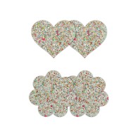 Pretty Pasties Heart & Flower Glow - 2 Pair