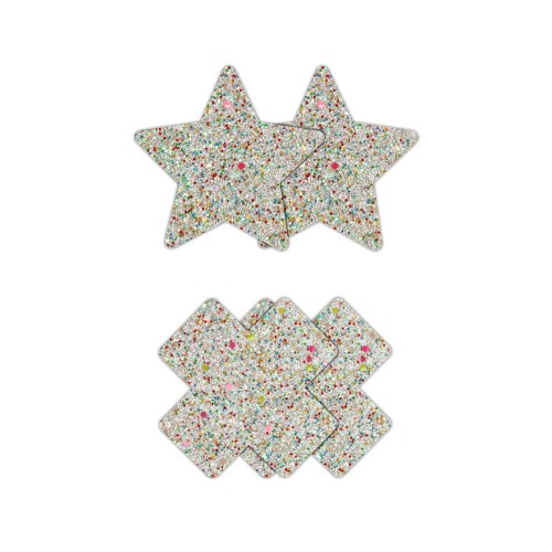 Pretty Pasties Star & Cross Glow 2 Pair