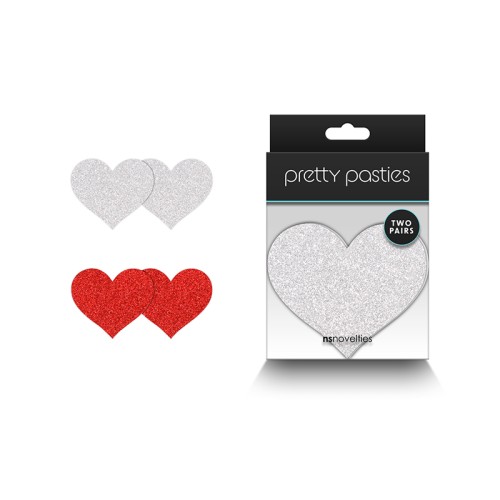 Pretty Pasties Glitter Hearts Nipple Covers