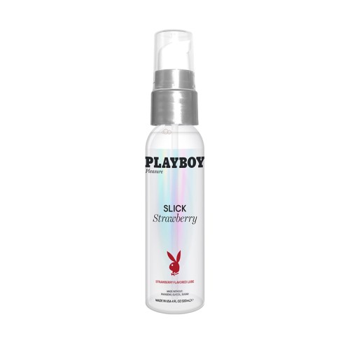 Lubricante a Base de Agua Sabor Fresa Playboy Slick 4 oz. - Placer Delicioso