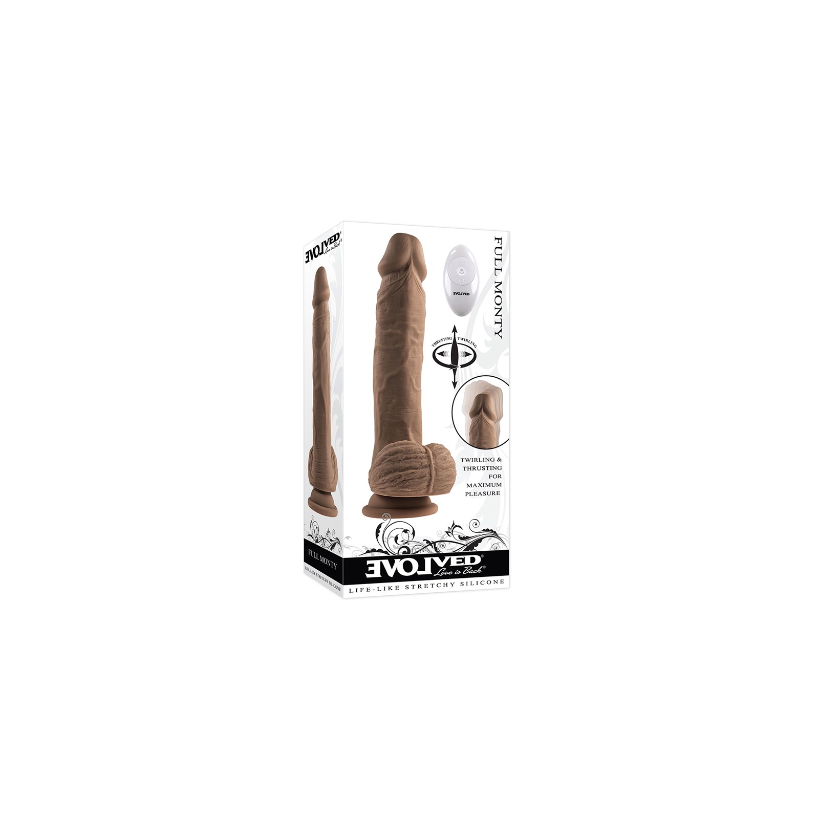 Dildo Evolved Full Monty Control Remoto para Placer Realista