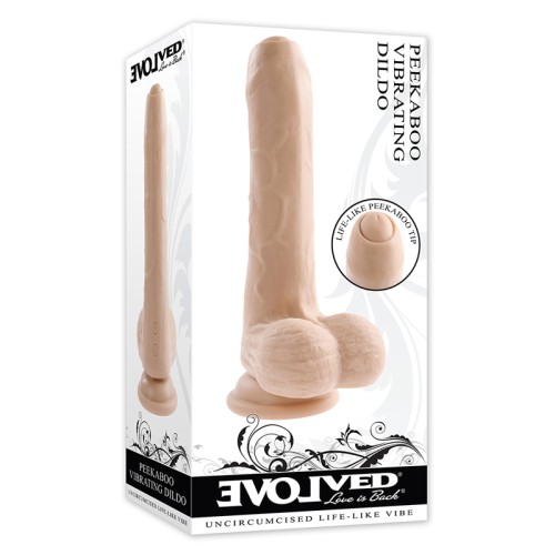 Evolved Peek A Boo Vibrating Dildo with advanced features