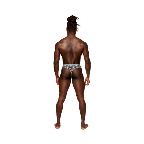 Male Power Sheer Prints Sheer Thong Optical S/M - Comfort & Style