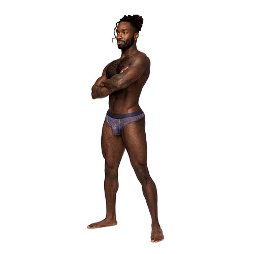 Male Power Sheer Prints Sheer Thong S/M - Stylish Comfort