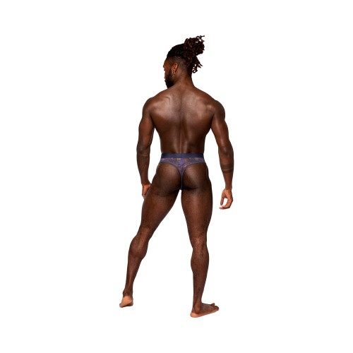 Male Power Tanga Transparente de Impresión L/XL