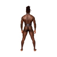 Thong One-Piece S'naked con Arnés de Hombro Masculino L/XL