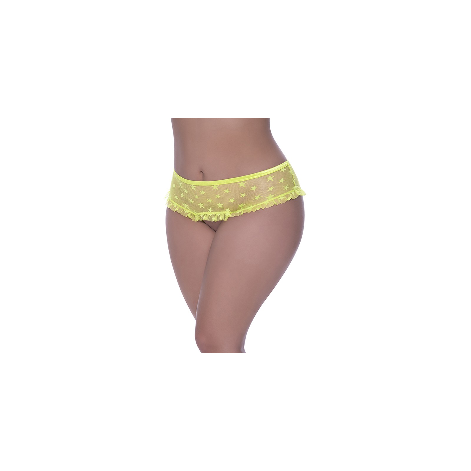 Culotte Skirted Magic Silk Love Star Neon Chartreuse