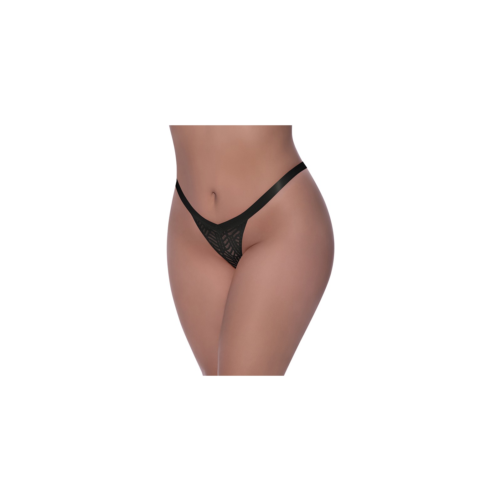 Magic Silk Rude Awakening Split Crotch Thong Black Queen