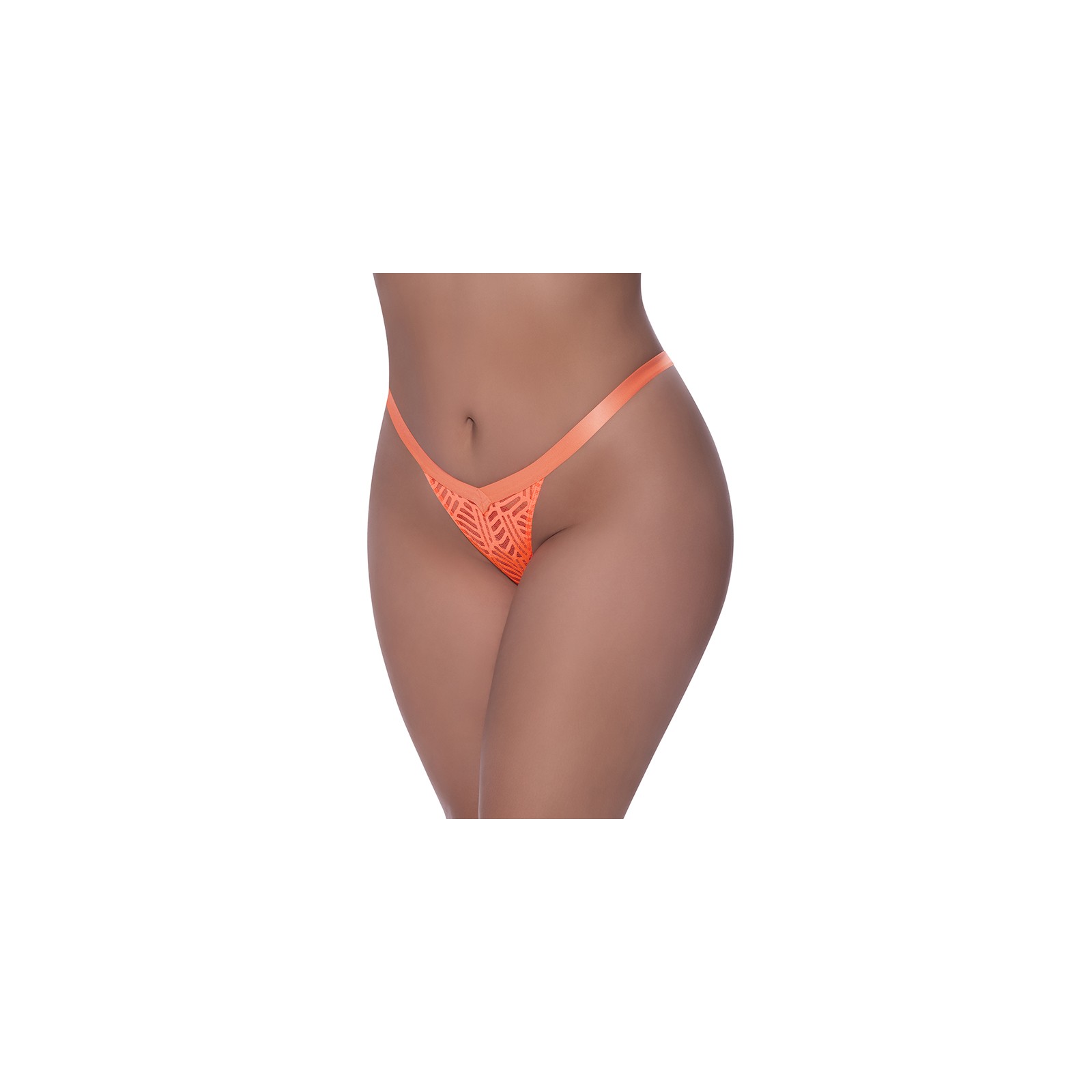 Tanga Rude Awakening Magic Silk Naranja Neón Talla Queen