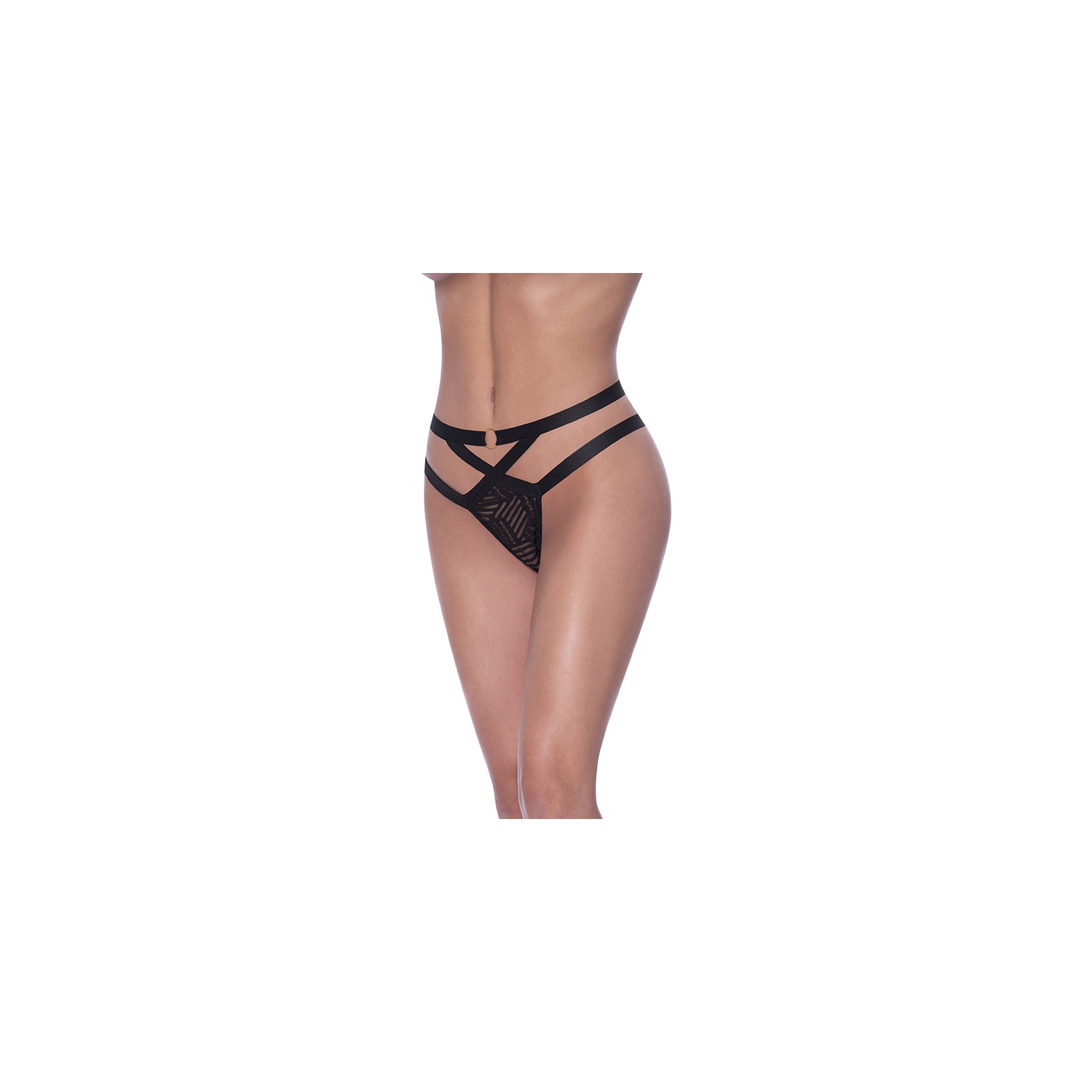 Magic Silk Rude Awakening Cheeky Panty Black - Sexy Mesh Design