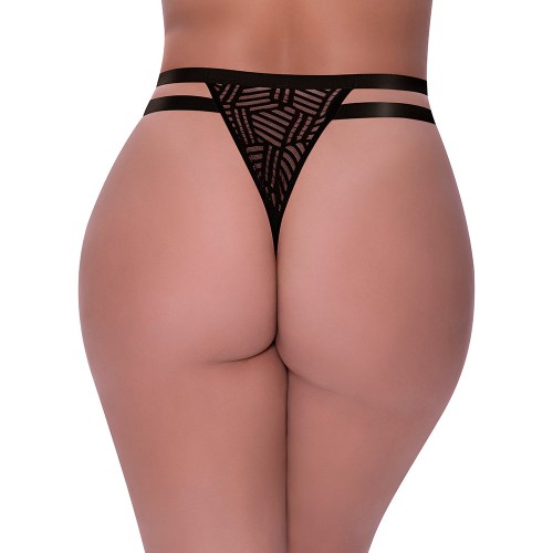 Magic Silk Rude Awakening Cheeky Panty - Black Queen Size