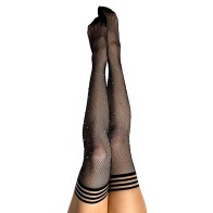 Kixies Angelica Rhinestone Fishnet Thigh-Highs