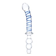 Glas Twister Dildo de Vidrio Dual 10 in.