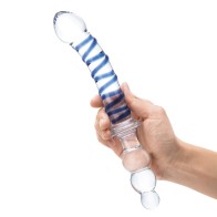 Glas Twister Dildo de Vidrio Dual 10 in.