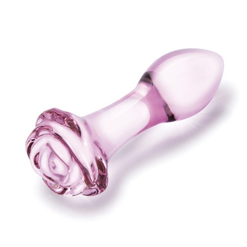 Glas Rosebud Set de 3 Plug Anal de Cristal