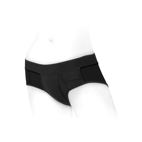 SpareParts Tomboi Nylon Briefs Harness Black Size XXS