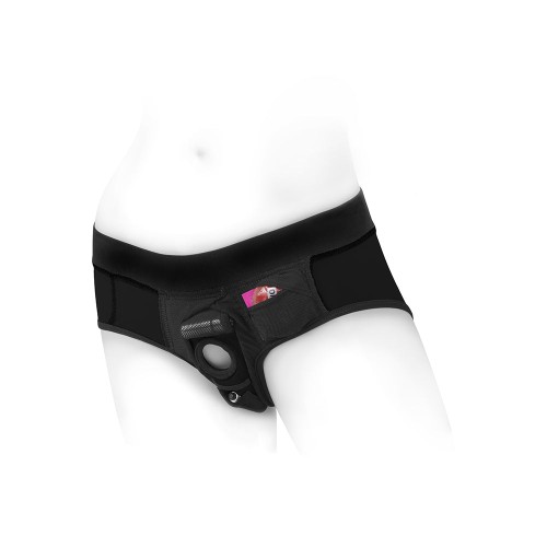 SpareParts Tomboi Nylon Briefs Harness Black