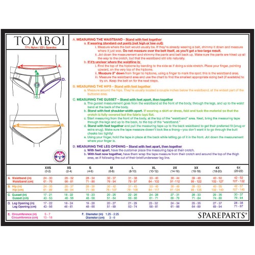 SpareParts Tomboi Bragas de Nylon para Mayor Diversión