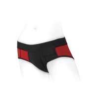 Arnés Tomboi de Nylon Rojo/Negro Talla S