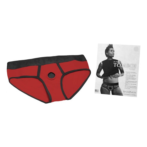 Arnés Tomboi de Nylon Rojo/Negro Talla S