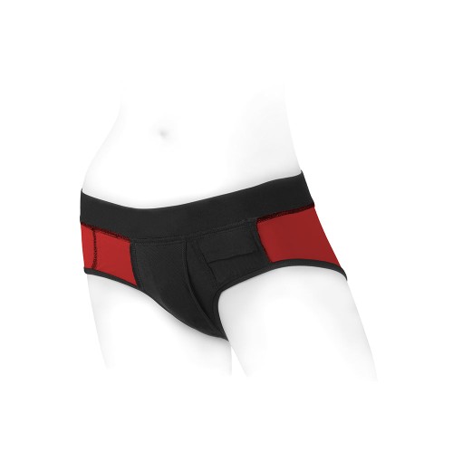 SpareParts Tomboi Nylon Briefs Harness Red/Black 3XL