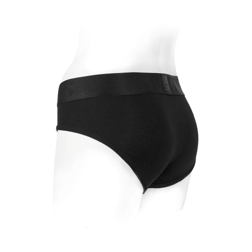 Tanga Harness Tomboi de Rayón Negro Talla M