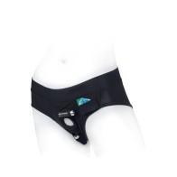 Tanga Harness Tomboi de Rayón Negro Talla M