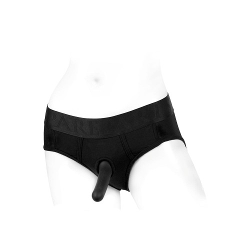 Tanga Harness Tomboi de Rayón Negro Talla M